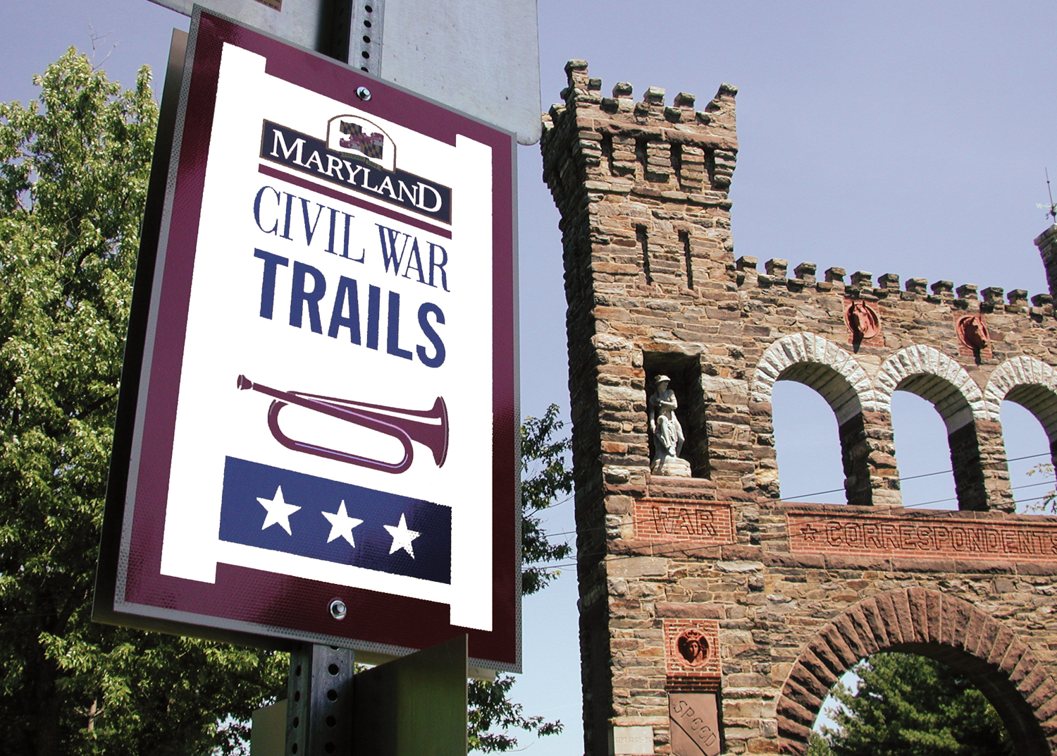 Civil war trail waymarker