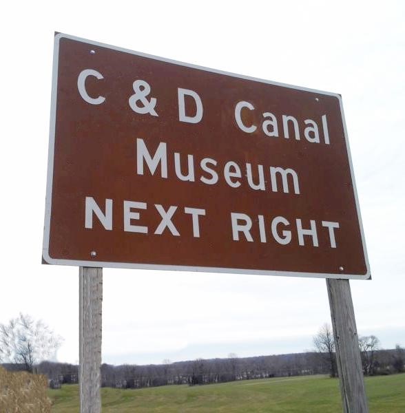 C & D Canal Museum Road Sign