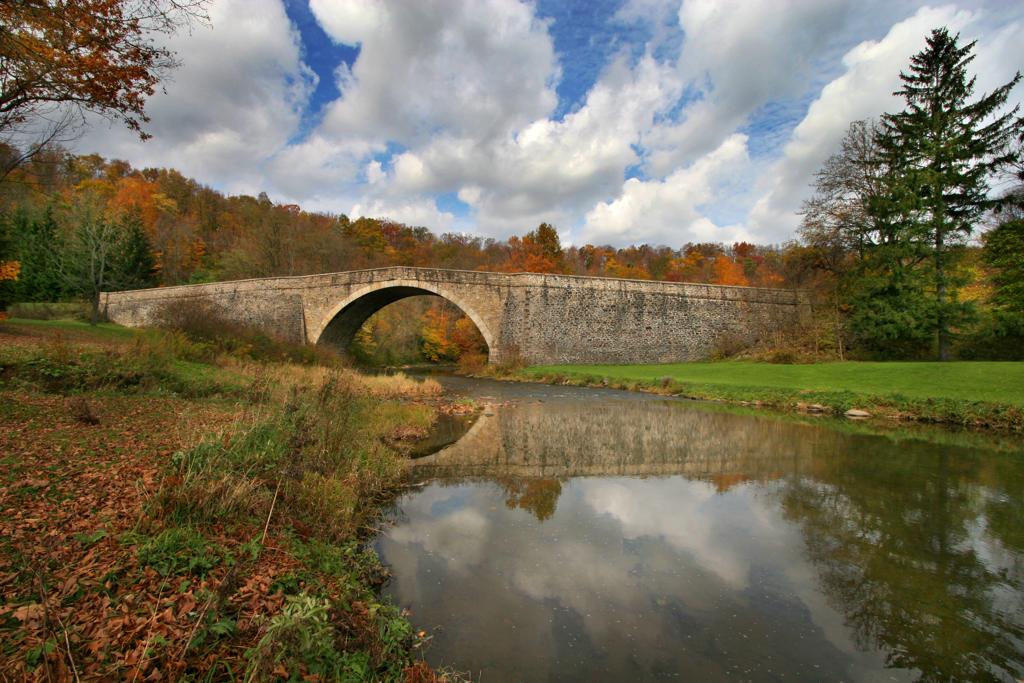 Stroll over the bridge in this State Park, then head to the Casselman Inn for lunch. Photo by Kevin Moore 