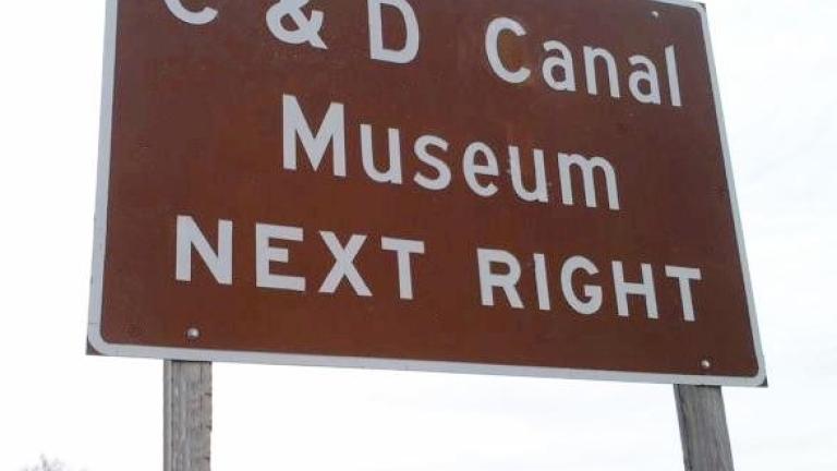 C & D Canal Museum Road Sign