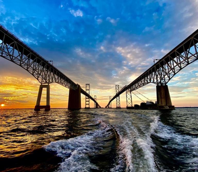 Chesapeake Bay Bridge at sunrise