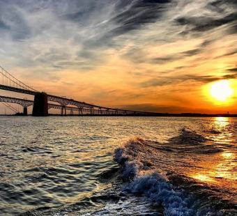 Chesapeake Bay Bridge at sunrise