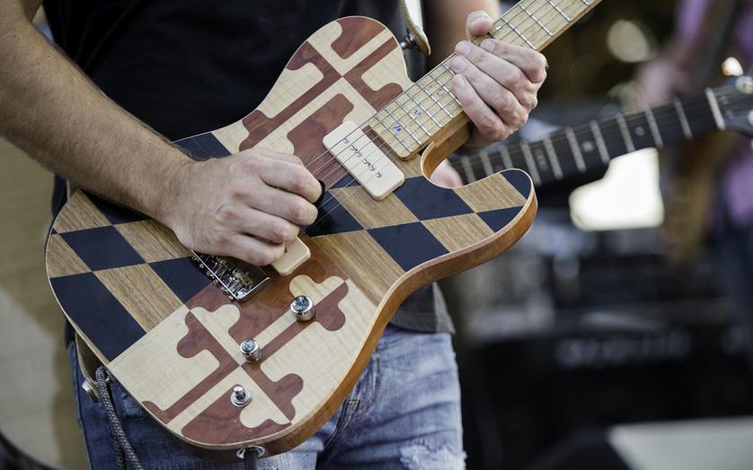 Maryland flag guitar