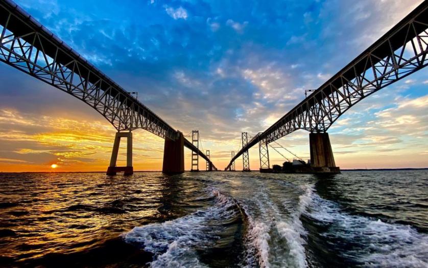 Chesapeake Bay Bridge at sunrise