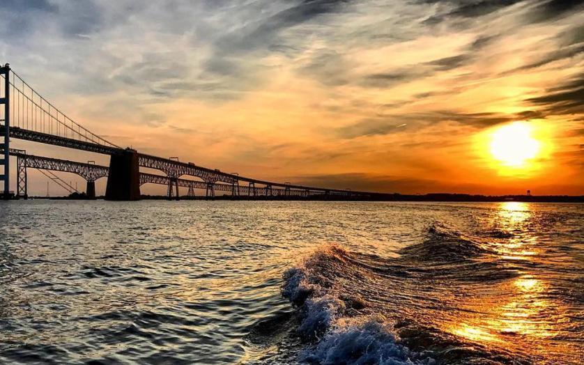 Chesapeake Bay Bridge at sunrise