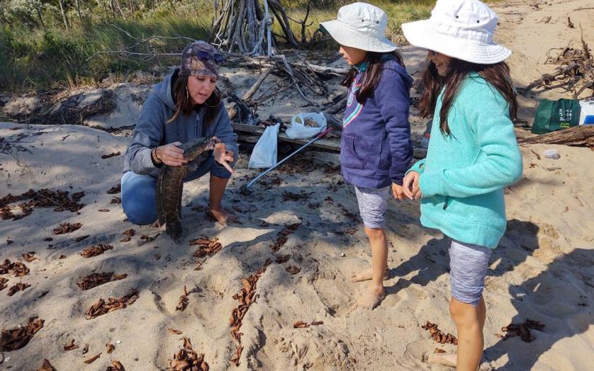 A woman from Megalodon Adventures is sharing information about the Snakehead fish.