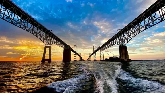Chesapeake Bay Bridge at sunrise