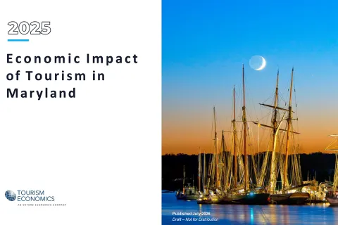 Economic Impact of Tourism in Maryland 2025 Report cover image