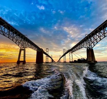 Chesapeake Bay Bridge at sunrise