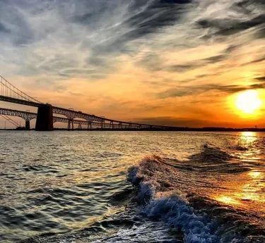 Chesapeake Bay Bridge at sunrise